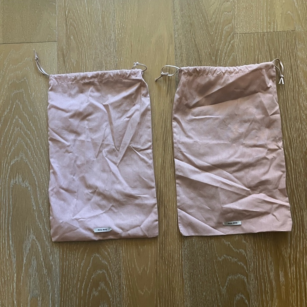 Two authentic Miu Miu dustbag for shoes. Barely Used. - Picture 2 of 8
